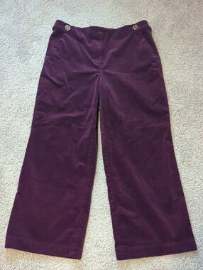 Talbots Wide-Leg Corduroy Pants in Eggplant 12P